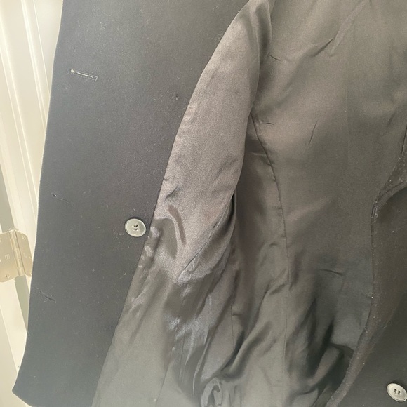 Theory Chunky rib knit virgin wool cashmere blend black coat size Large - Picture 11 of 11